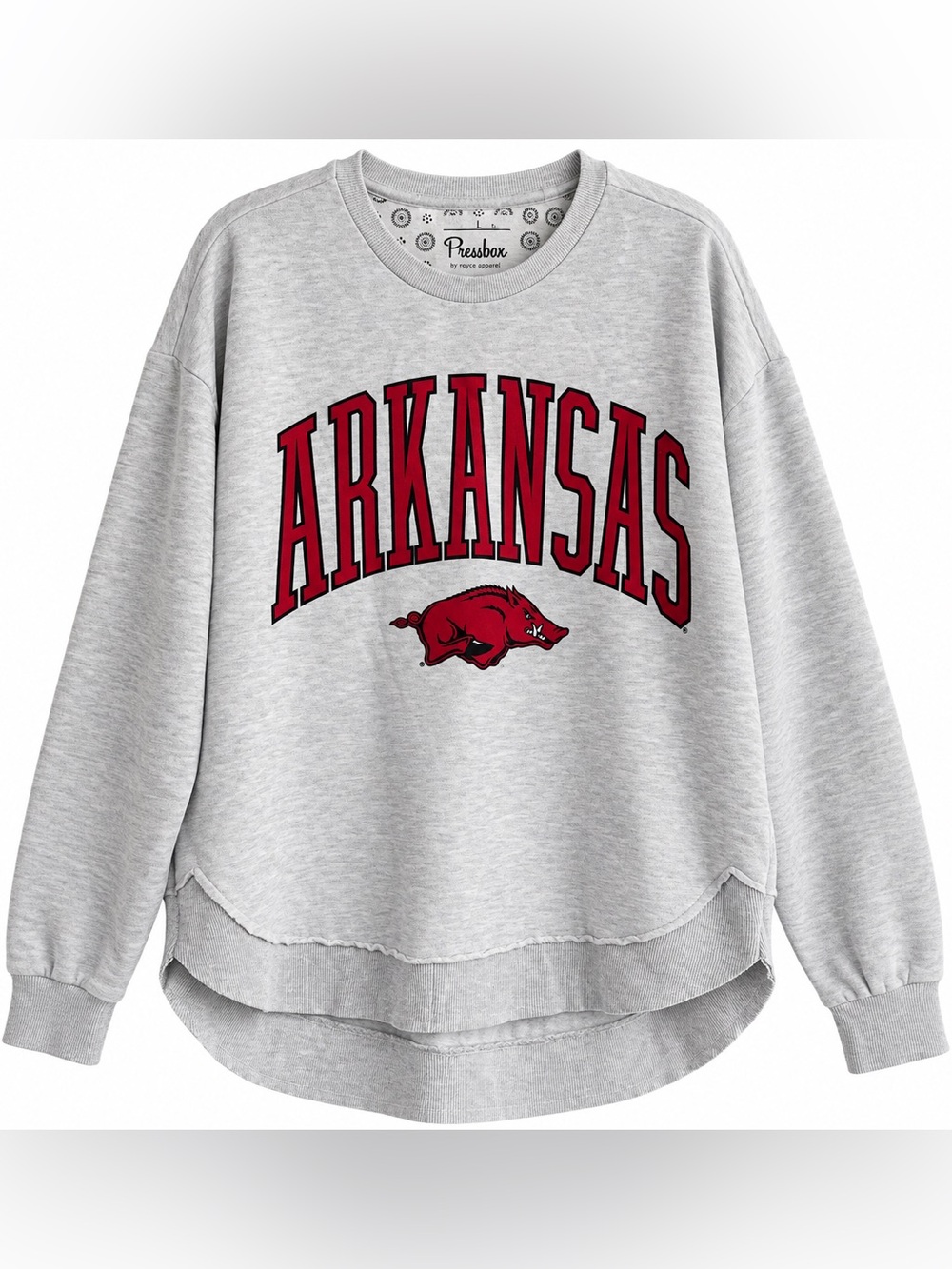 Pressbox Arkansas Razorbacks Women’s Large Gray Oversized Sweatshirt 🐗🏈